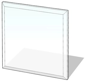 Vetro sotto il camino 800x800x8 mm quadrato