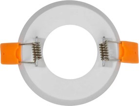 Portafaretto GU10 e MR16 in Gesso Pitturabile Tondo Foro Ø65mm