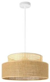 Lampadario a sospensione con filo BOHO 1xE27/60W/230V diametro 40 cm rattan