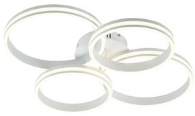 Plafoniera bianca con LED dimmerabile a 3 livelli 4 luci - Navara