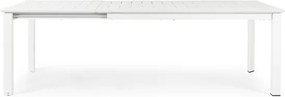 Tavolo Allungabile In Alluminio Bianco Per Esterni 100x160-240 Konnor Bizzotto