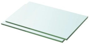 Mensole in vetro trasparente 2 pz 30x15 cm