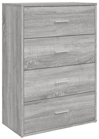 Credenze 2 pz grigio sonoma 60x31x84 cm in legno multistrato