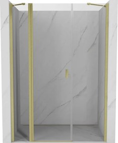Mexen Mist porta doccia battente 155 cm, trasparente, dorato spazzolato - 8A4-155-001-55-00