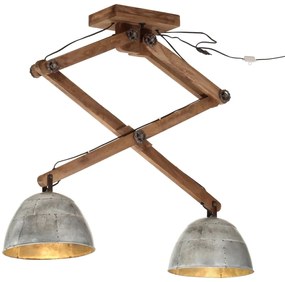 Lampada Da Soffitto 25 W Argento Vintage 29x18x85 Cm E27 /