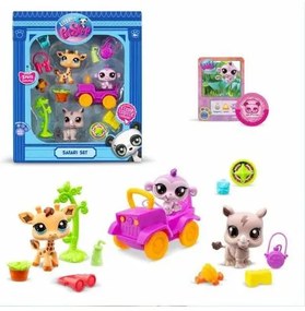 Playset Bandai Littlest Pet Shop SAFARI 8 Pezzi