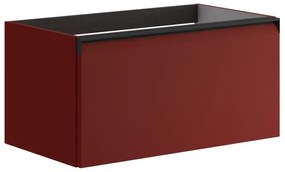 Mobile da bagno sotto lavabo Fusion rosso opaco L 79.5 x H 40 x P 45.5 cm 1 cassetto, lavabo non incluso