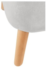 Sgabello in velluto grigio chiaro - Wenko