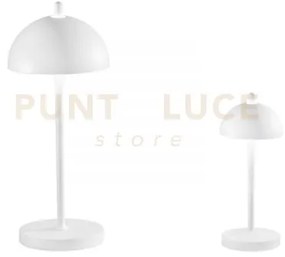 Lampada da tavolo ricaricabile led party bianca 2,5w 350lm 3000k di...