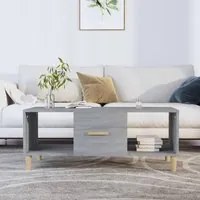 Tavolino da Salotto Grigio Sonoma 102x50x40cm Legno Multistrato 817526