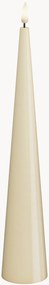 Candela a LED fatta a mano a forma di cono, effetto fiamma reale, alt. 28 cm