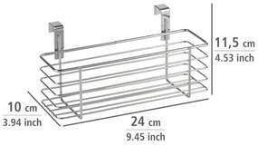 WENKO 2344100 - Cestino SLIM 24x11,5 cm cromo lucido/nero