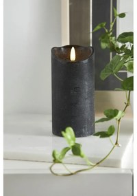 Candela LED in cera nera, altezza 15 cm Flamme Rustic - Star Trading