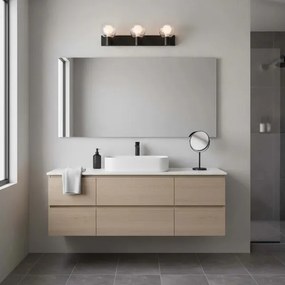 Applique da bagno POLA 3xG9/5W/230V IP44 nero/trasparente