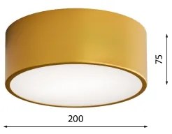 Plafoniera da bagno CLEO 1xE27/24W/230V diametro 20 cm oro IP54