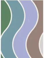 Rebel Walls Carta da parati panoramica Seventies Waves - Rainbow