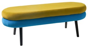 Panca bicolore 125x45x44 cm Sandwich verde e blu