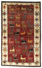 Gabbeh Tappeto persiano 150x240 Rosso (Iran) Annodato A Mano