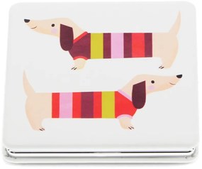 Specchio per make-up con ingrandimento 7x7 cm Sausage Dog – Rex London
