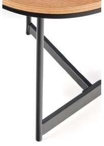 Tavolino CARIDA 49x45 cm nero/quercia