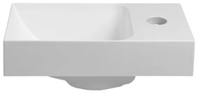 Sapho - Lavabo sospeso PICCOLINO 30x17 cm destro/marmo ricomposto/bianco