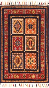 Kilim Tappeto 100 x 60 Blu (Indian) Annodato A Mano