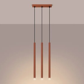 Sollux SL.1526 - Lampadario a sospensione con filo PASTELO 3xG9/8W/230V rosso