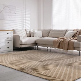 Tappeto in lana marrone chiaro 200x290 cm Hague - Asiatic Carpets