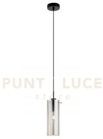 Lampadario a sospensione magic nera e fume' 1 luce attacco e27 10x1...