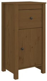 Credenze 2 pz Miele 40x35x80 cm in Legno Massello di Pino