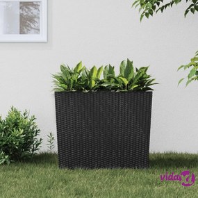 vidaXL Fioriera con Interno Rimovibile Antracite 12 / 44 L PP Rattan