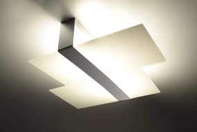 Plafoniera da Soffitto in Acciaio e Vetro Massimo E27 da interno