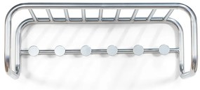 Attaccapanni da parete argentato in metallo con scaffale 72 cm Retro – Spinder Design