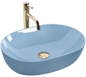 Lavabo da appoggio Rea LISA L.BLUE SHINY