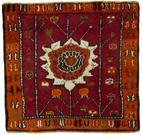 Shiraz Tappeto persiano 60 x 60 Rosso (Iran) Annodato A Mano