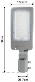 Armatura Stradale 65W Programmabile,1-10V,Classe II con driver Philips Colore  Bianco Naturale 4.000K