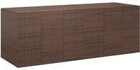 Contenitore da Giardino in Rattan PE 291x100,5x104 cm Marrone 317236