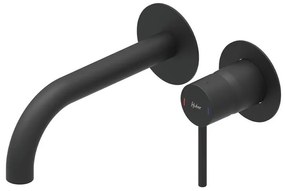 Rubinetto per lavabo ad incasso TAYRONA nero verniciato opaco HUBER H 8 cm
