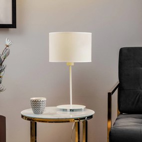 Duolla Lampada da tavolo Roller, bianco/oro, altezza 50 cm
