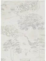 Landschaft Tapete Sea Houses von Sanderson - Chalk/ Silver