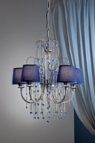 5-light chandelier - gold and crystal- 420/5 - Royal Crystal Arredoluce Oro 24 kt