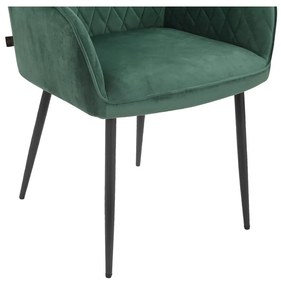 Set di sedie da pranzo verde in imbottito 2 pz Elvira – Støraa