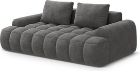 Divano grigio con rivestimento in velluto 200 cm Linz – Cosmopolitan Design