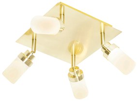 Faretto da bagno moderno in ottone a 4 luci IP44 - Japie