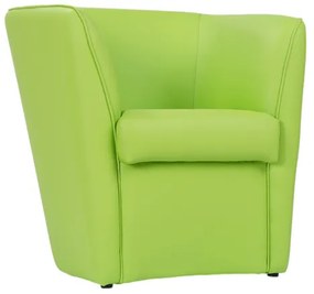 Poltrona poltroncina VALENTINA in ecopelle in tinta unita VERDE CHIARO