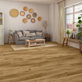 Parquet prefinito in rovere miele Famiglia oliato Intenso XL