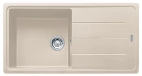 Lavello integrato 1 vasca con gocciolatoio laterale destro o sinistro FRANKE Boston Sahara fragranite L 50 x L 97 cm sabbia