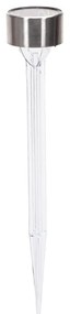 Lampioncino segnapassi Led Twig 0,006W Argento in acciaio con pannello solare IP44 Bianco caldo 2700K con sensore crepuscolare Aigostar