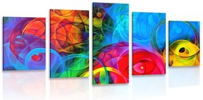 Quadri 5 pezzi – Astrazione piena di colori