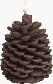 Candela natalizia a LED fatta a mano con effetto fiamma reale Pigna, alt. 13 cm